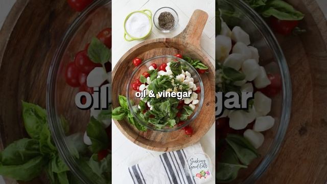 Cherry Tomato Caprese Salad | easy salad recipe #shorts