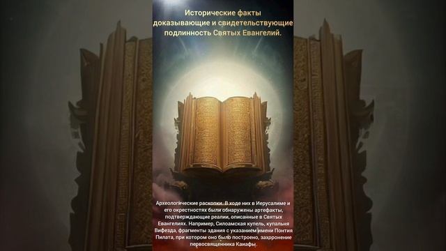 Исторические факты
доказывающие и свидетельствующие
подлинность Святых Евангелий.