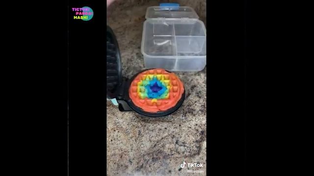 Rainbow Waffles! You got to try them! #shorts #waffles #rainbow