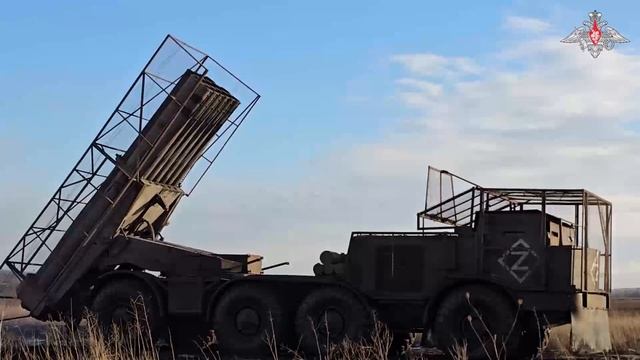 Боевая работа расчета РСЗО «Ураган» группировки войск «Запад»