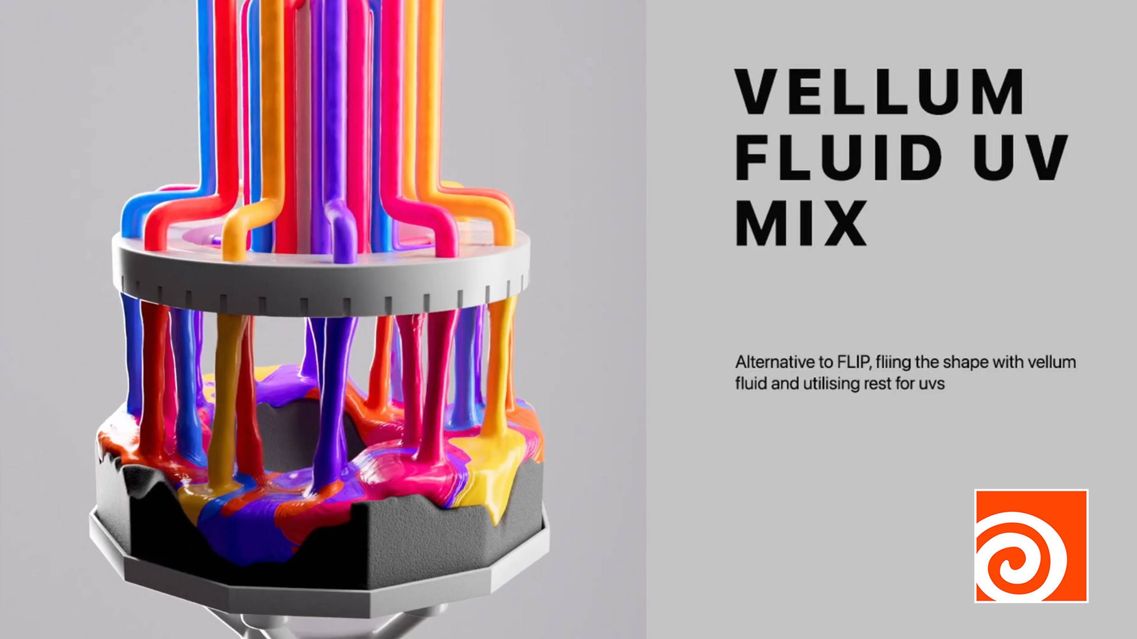 Houdini - Vellum Fluid UV Mix