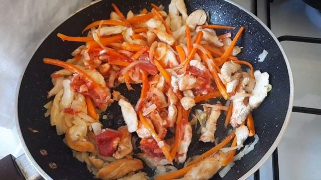 Гуляш из курицы Легко,быстро и очень вкусно ქათმის გულაში