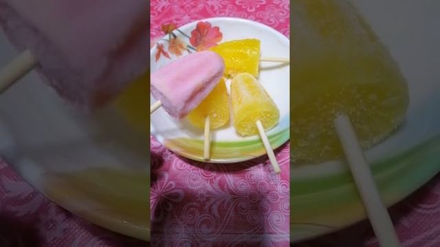strawberry|melon and pineapple flavored ice-cream