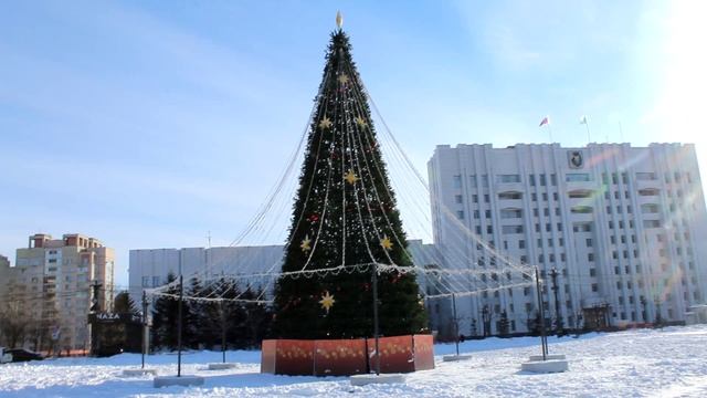 Подготовка пл.Ленина к Новому Году