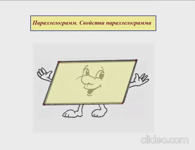 Параллелограмм. Свойства параллелограмма