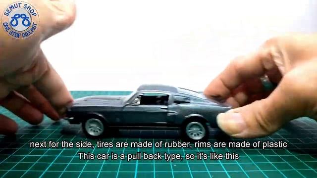 Kinsmart 1967 Shelby GT-500 Metalic Gray Miniatur diecast Mobil klasik Shelby GT500 1967 Unboxing