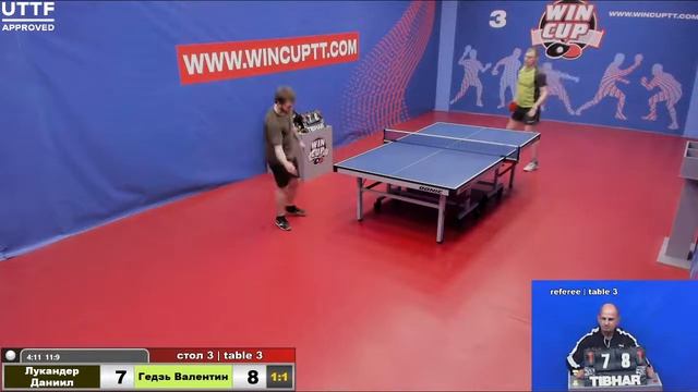 Лукандер Даниил 2-3 Гедзь Валентин  Турнир Восток 5 WINCUP 22.04.21 Прямая Трансляция Зал 3
