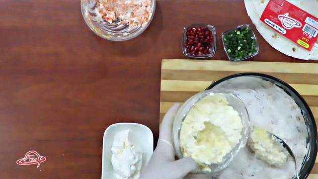 Ton balıqlı və narlı napoleon salatı @1001dad