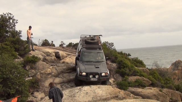 2.8TD Pajero Granite Creek crossing Climies track Tasmania