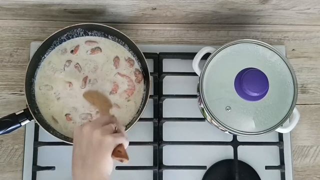 КАК ПРИГОТОВИТЬ ПАСТУ ОРЗО С МОРЕПРОДУКТАМИ? С креветками и мидиями, в сливочном соусе, на ужин