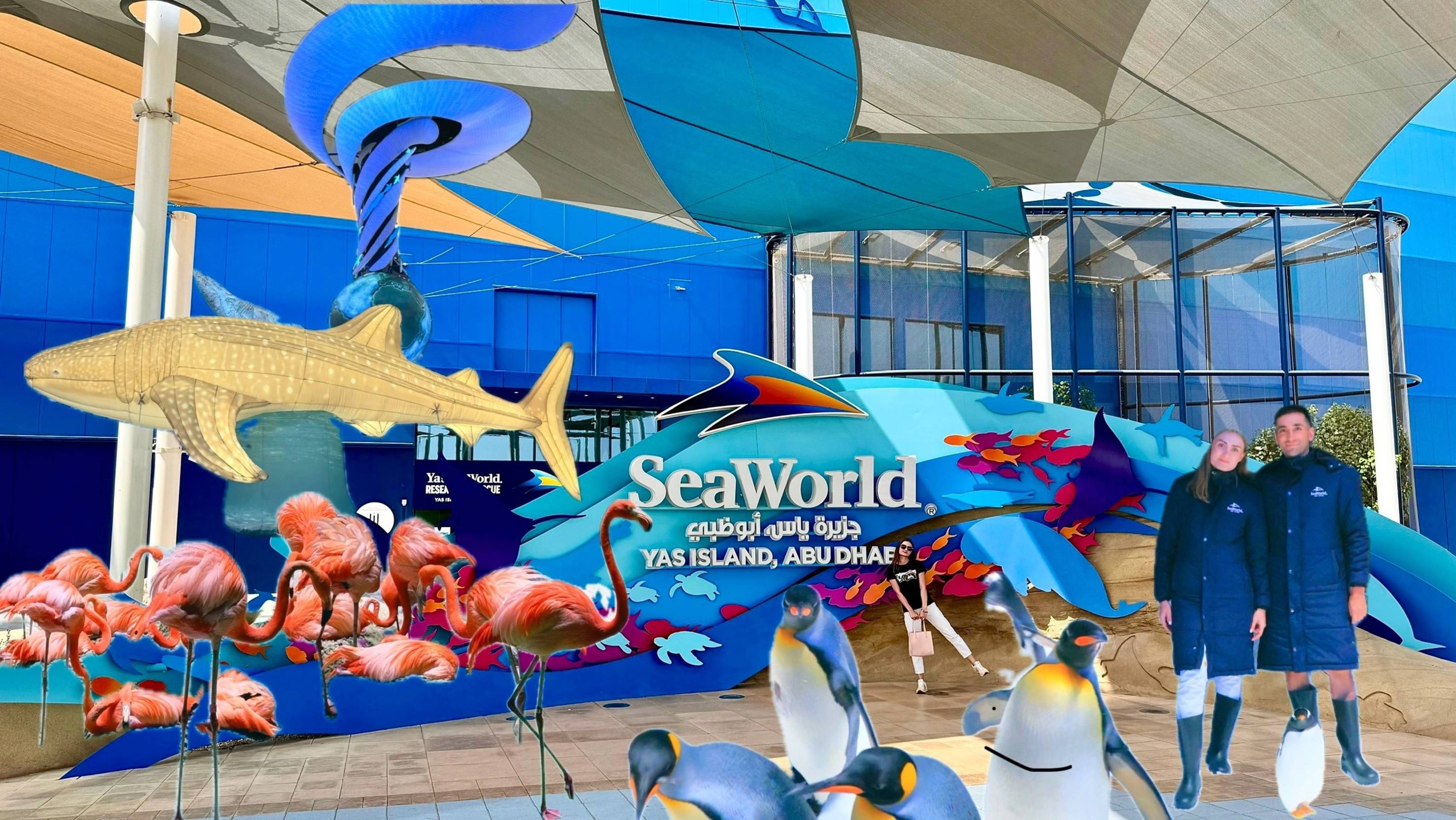 Океанариум SeaWorld Abu Dhabi Парк | Абу-Даби | Yas Island | Пингвины | ОАЭ | UAE | Анна и Артём