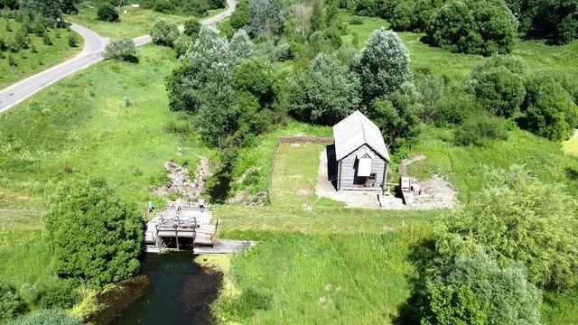 Село Овстуг - родина Ф. И. Тютчева с высоты птичьего полета