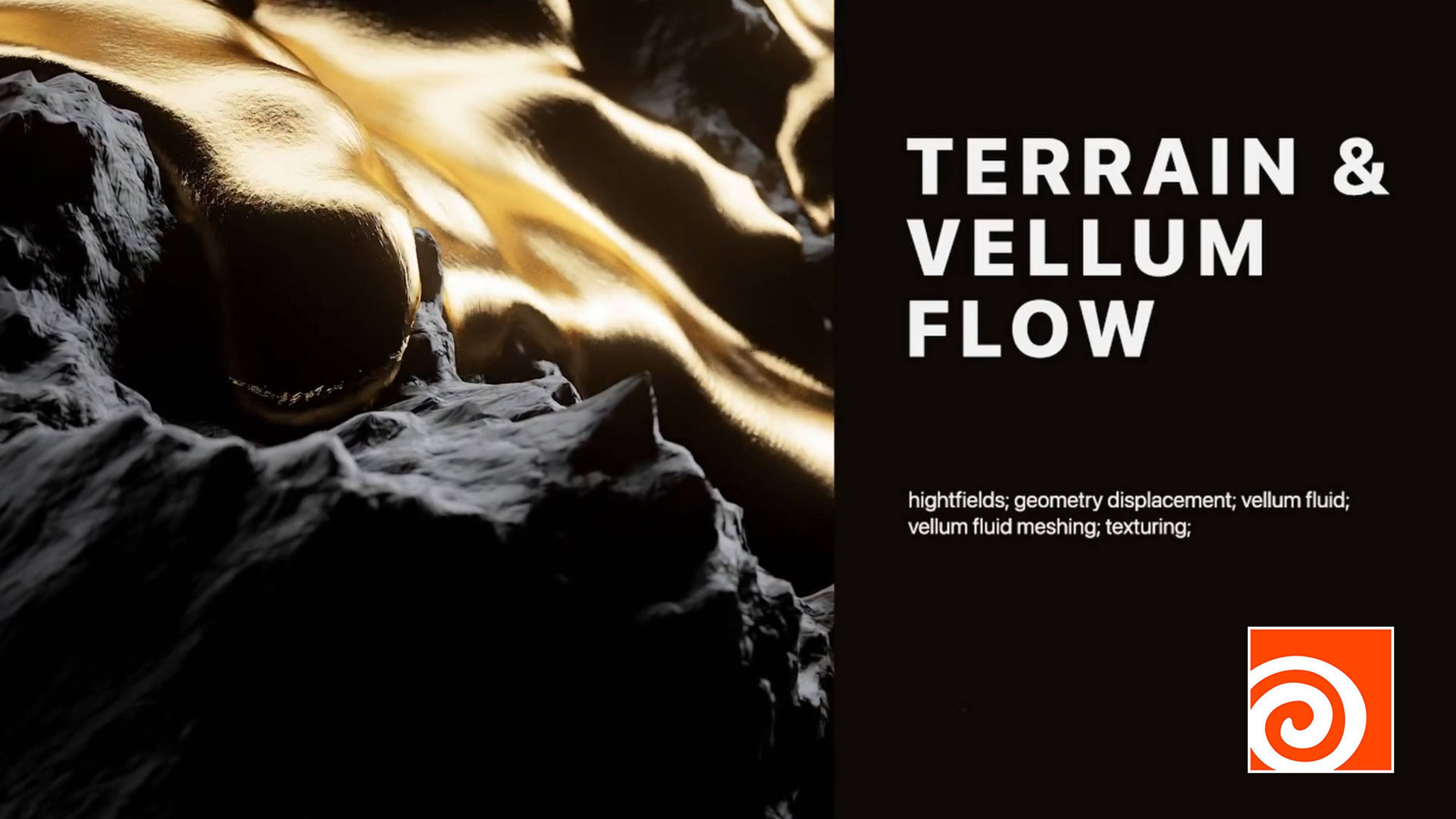 Houdini - Vellum Flow on Terrain