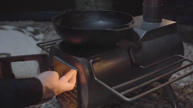 Сильный снегопад _ В лесу _ Щенок и _ Теплый _ Снежный поход _ Печь Хвамок _ Дрова _ Звук_ASMR