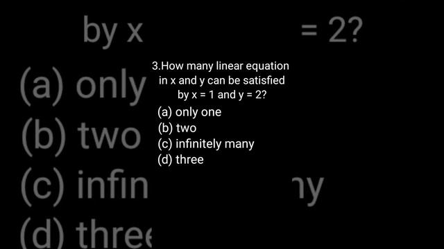 MCQ Questions for Class 9 Maths Chapter 4 Linear Equations for Two Variables| @studyhubf-6