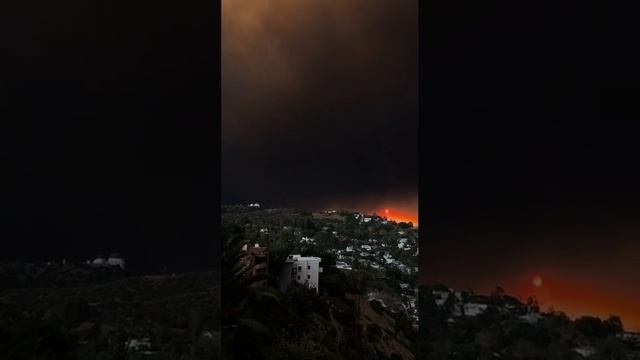 🇺🇸🔥 Красный рассвет в Лос Анджелесе 2025 год.