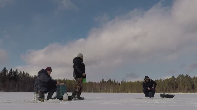 Таймлапс пробую. Зимняя рыбалка. 2.04.2020. Смердье.