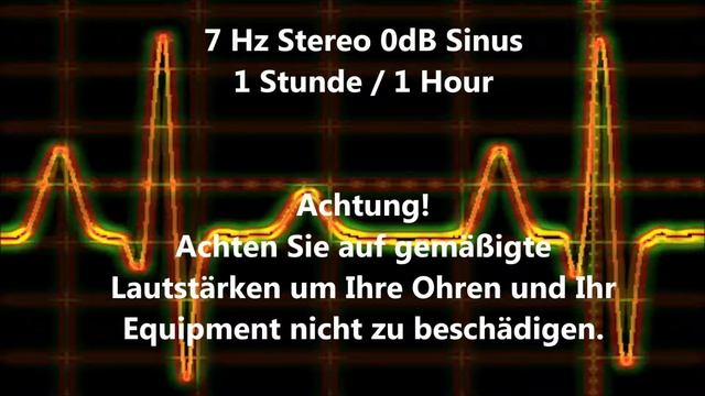 7 Hz Sinus Ton 1 Stunde / 1 Hour Test 0dB Stereo Piepton Wave Ton