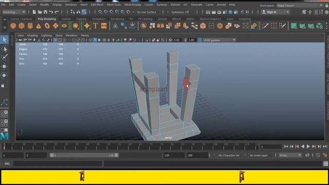 Maya for Beginners | Create 3d model of Stool from cube in MAYA |  Learn Maya | Arunpixart
