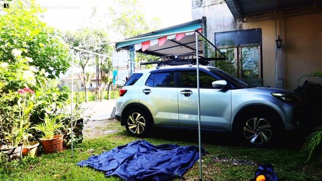 Mencoba Tenda Samping AWNING Mobil Seharga 500ribuan | Toyota RAIZE