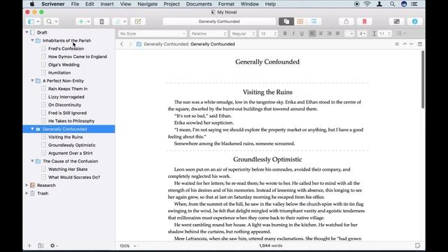 02  Начало работы - введение в Scrivener 3