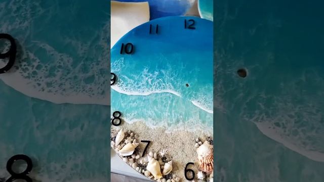 #творческийпроцесс #resinart #моресмолой #часыизсмолы #часыморе #мастерская