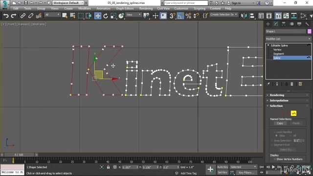 3ds Max - Rendering Splines (Lesson 40) HD