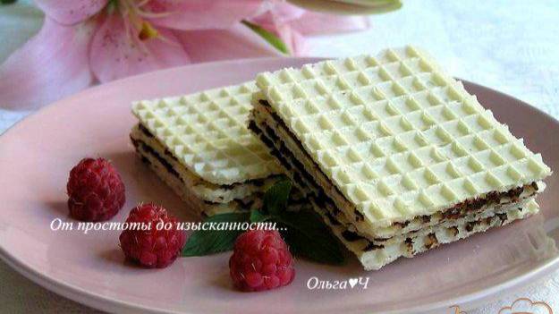 Вафли с шоколадной начинкой
