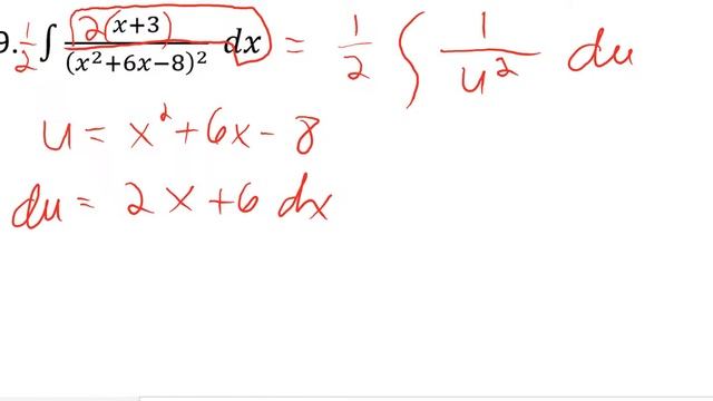 Indefinite Integral Review 1 9