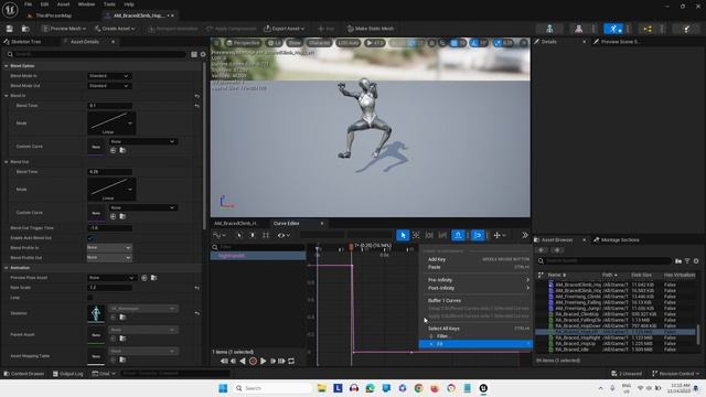 81 - Animation Montage Hop Braced HopLeft HopRight