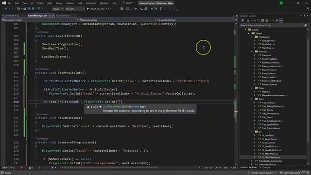 12. Save Collectables and Best Time