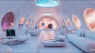 TRAVELLING IN SPACE IN A LUXURIOUS STARSHIP