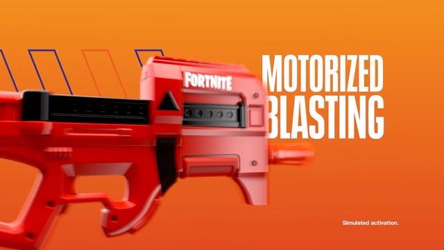 Nerf Fortnite Compact SMG Motorized Dart Blaster with 8 Nerf Elite Foam Darts
