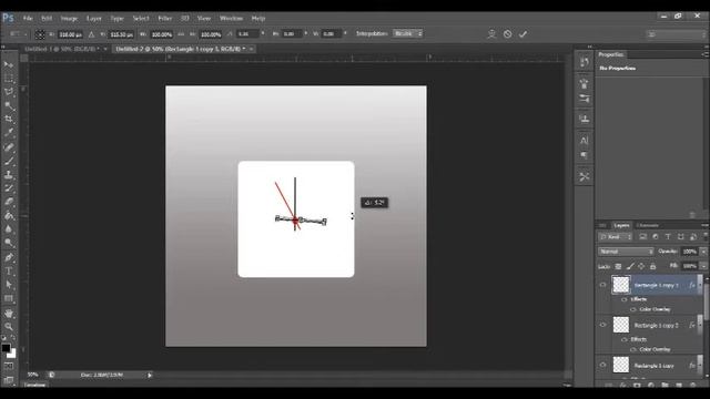 Clock on photoshop cs6 Ellipse and Rectangle