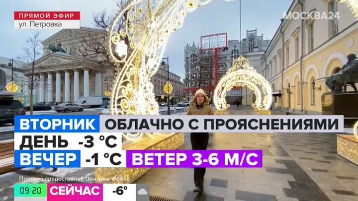 "Утро": влажность воздуха в Москве составит 79% 14 января