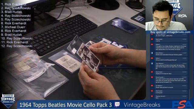07-18-2019 1964 Topps Beatles Movie Cello Pack 3 Break Opening Video