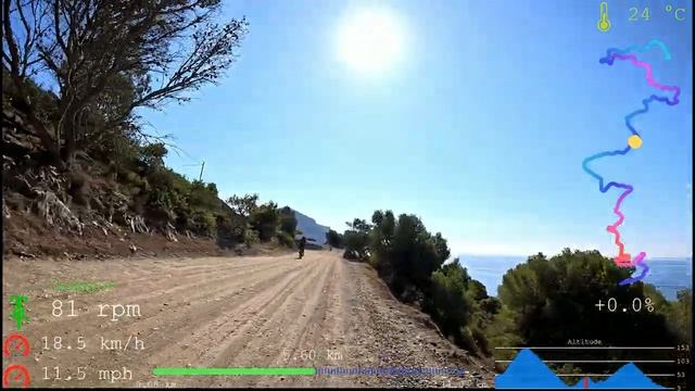 30 minute 2 Hill Indoor Cycling Workout Spain Telemetry Display 4K Video