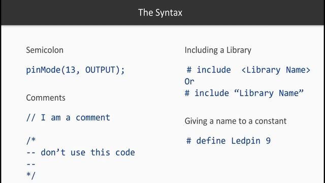 how to code arduino (Syntax and Structures ) - Easy Arduino Projects