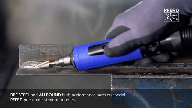 Working on fillet welds in steel construction: PFERD solution high-performance burrs and air grinde