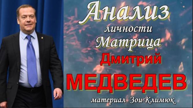 Дмитрий МЕД@ВЕДЕВ  Анализ личности МАТРИЦА