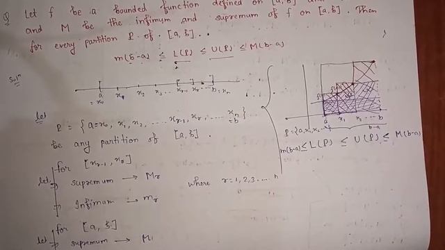 Prove M(b-a) ≤ L(P) ≤ U(P) ≤ M(b-a) || let f be a bounded function on [a,b] #realanalysis #bsc