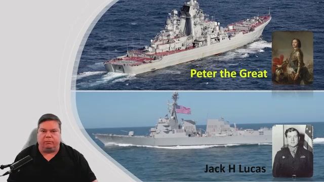 Крейсер ВМФ РФ "Пётр Великий" vs Крейсер ВМФ США "Jack H. Lucas"