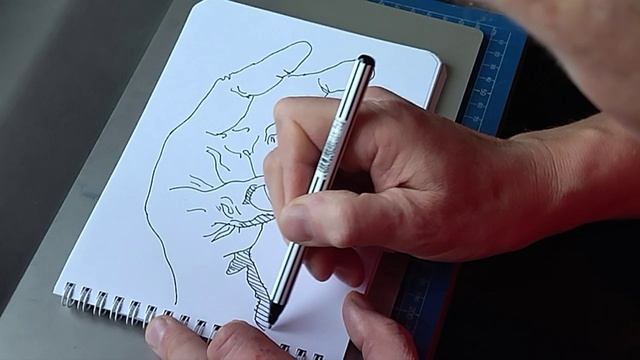 Линейный рисунок рук.