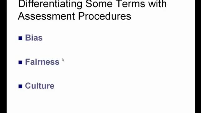 Assessment of Individual Differences Part I