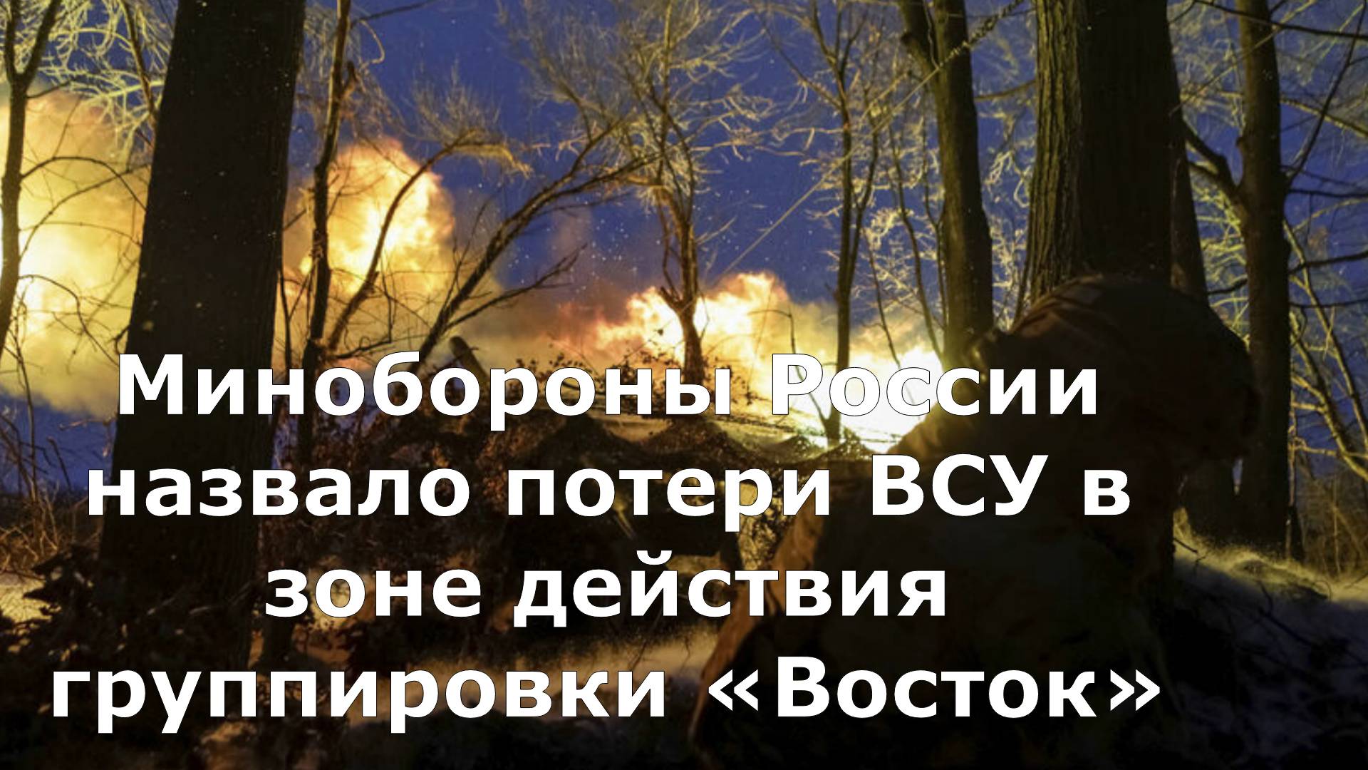 Минобороны России назвало потери ВСУ в зоне действия группировки «Восток»