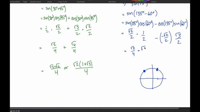 7.2 & 7.3: Trig Formulas - Unit Circle Values
