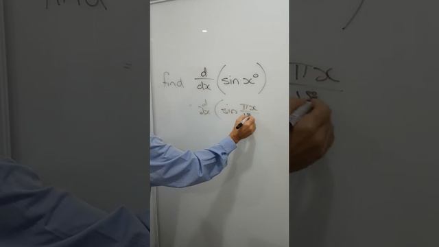 How to differentiate y=sin(x°), where x is the angle in degrees rather than radians.