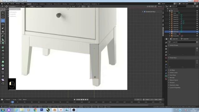 Моделирование тумбочки