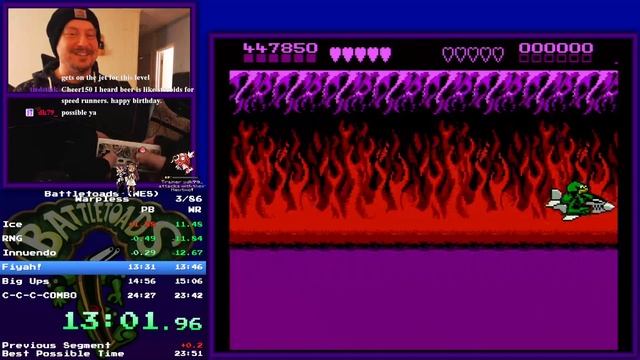 Battletoads (NES) All Stages Speedrun in 23m 36s WR (на 16.12.2023 год)