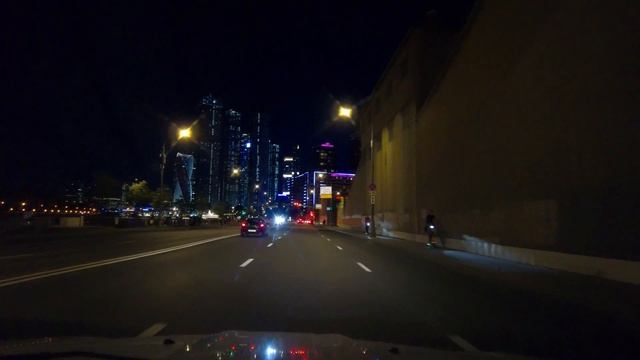 [4K] Driving at Night. Moscow, Russia